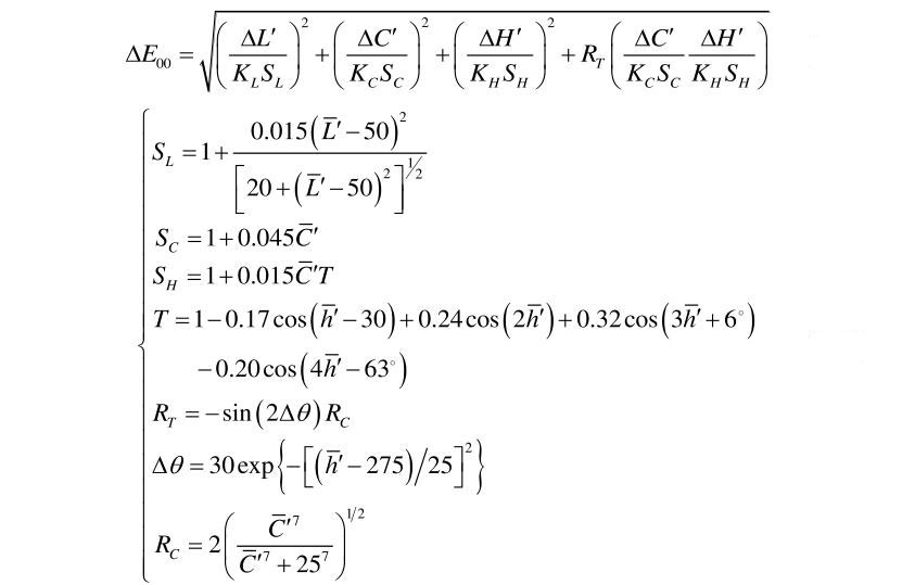 CIEDE2000色差公式290