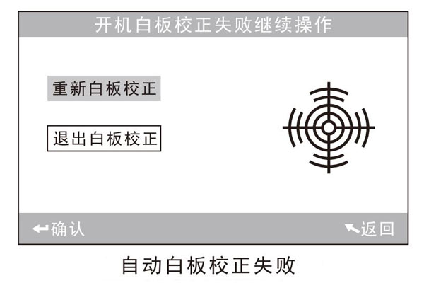 自動白板校正失敗